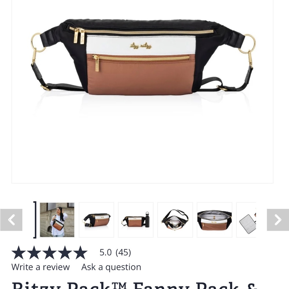 Itzy Ritzy Black and Brown Baby Bag